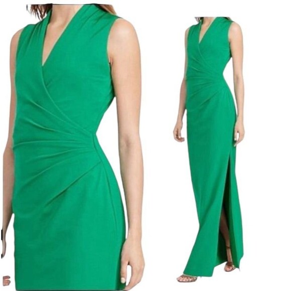 Ralph Lauren Formal Dress Emerald Green Gorgeous All Occasion Lined Size 12 Med - Picture 1 of 16